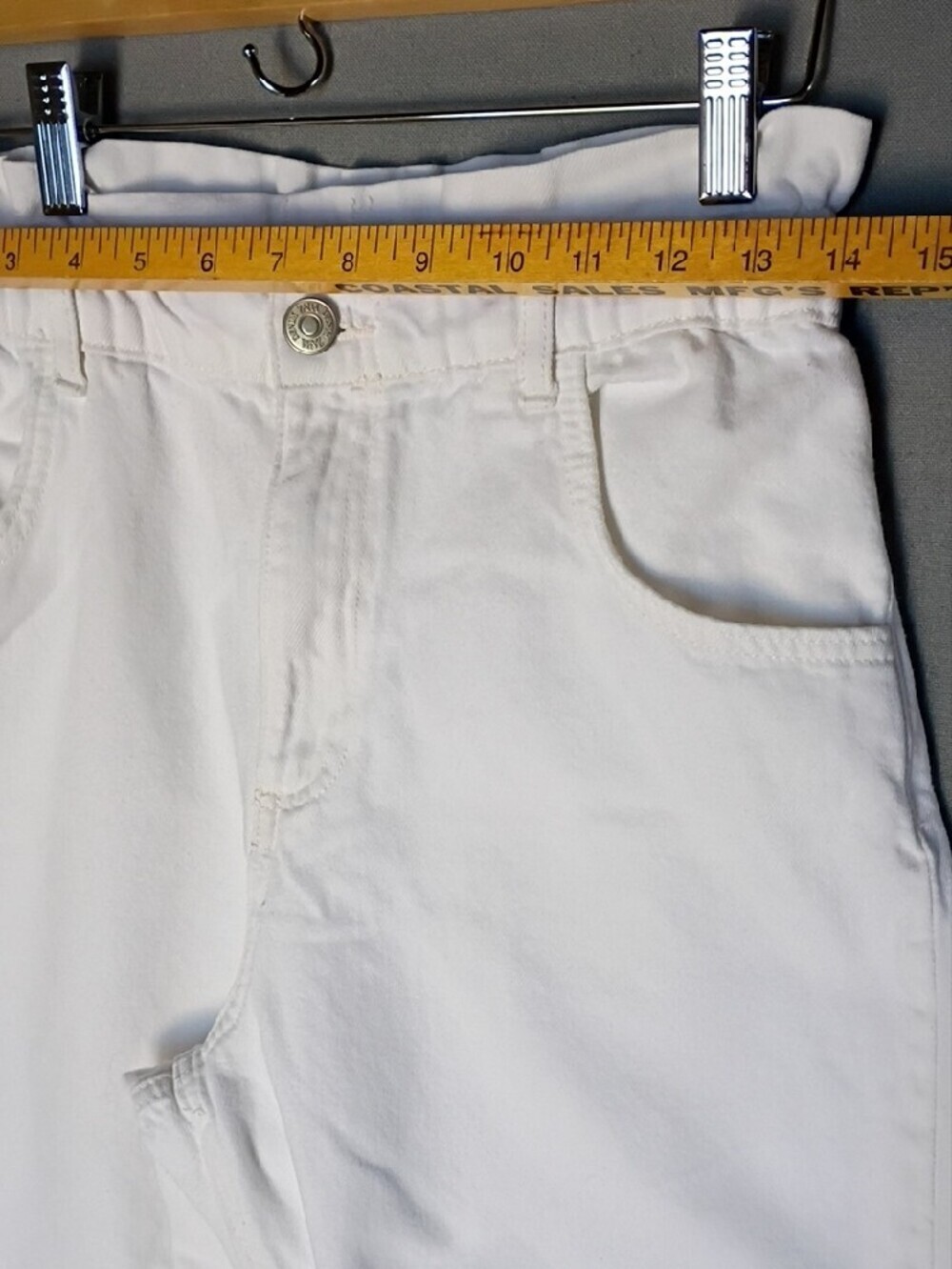 Zara Women's Paperbag White Jeans Elastic Waist Size S - Picture 6 of 10
